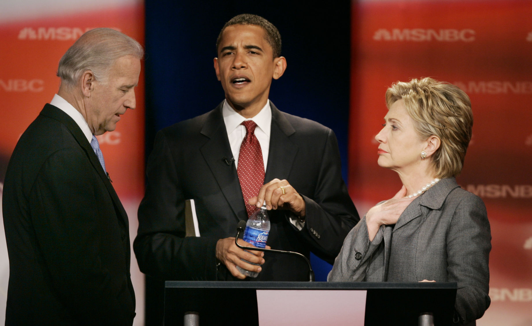 Joe Biden, Barack Obama and Hilary Rodham Clinton, 2007